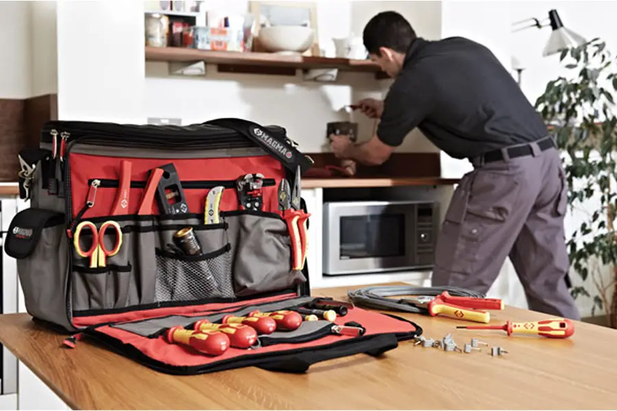 Tool Boxes & Storage Custom LeatherCraft 1539 18 Tool Carrier 18L X 7W X 14H